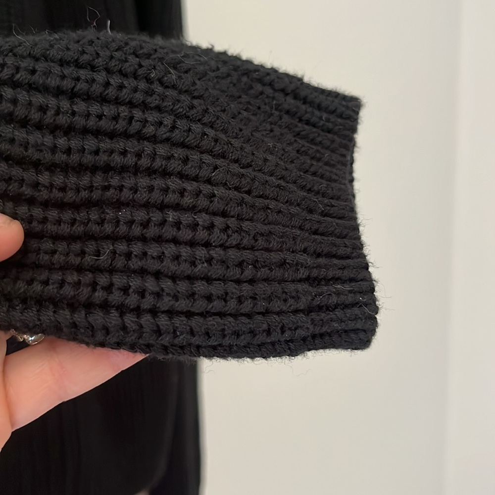 Quince Black Ribbed Crewneck Sweater - Picture 5 of 10
